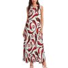 Chili Pepper Women's Maxi Dress Summer Sleeveless Casual Long Dresses with Pockets